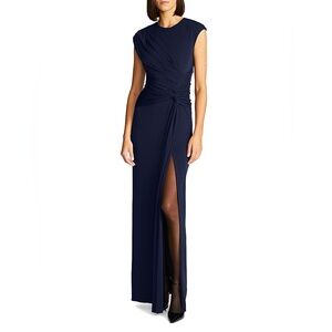 H by Halston Elegant Navy Evening Dress
